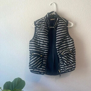 San Joy nautical striped quilted vest small